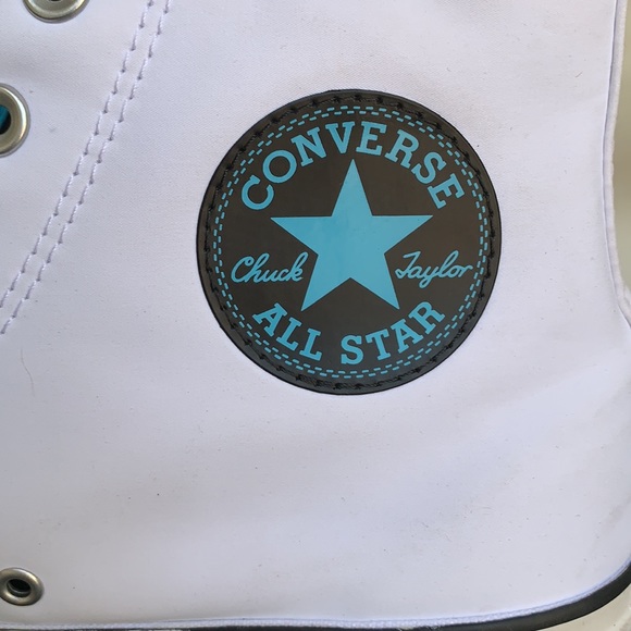 CONVERSE CTAS HI WHITE/GNARLY BLUE/WHITE MENS - Picture 4 of 15